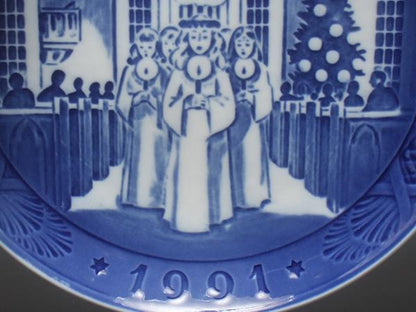 美品 ロイヤルコペンハーゲン イヤープレート 飾り皿 18cm 1991 Royal Copenhagen