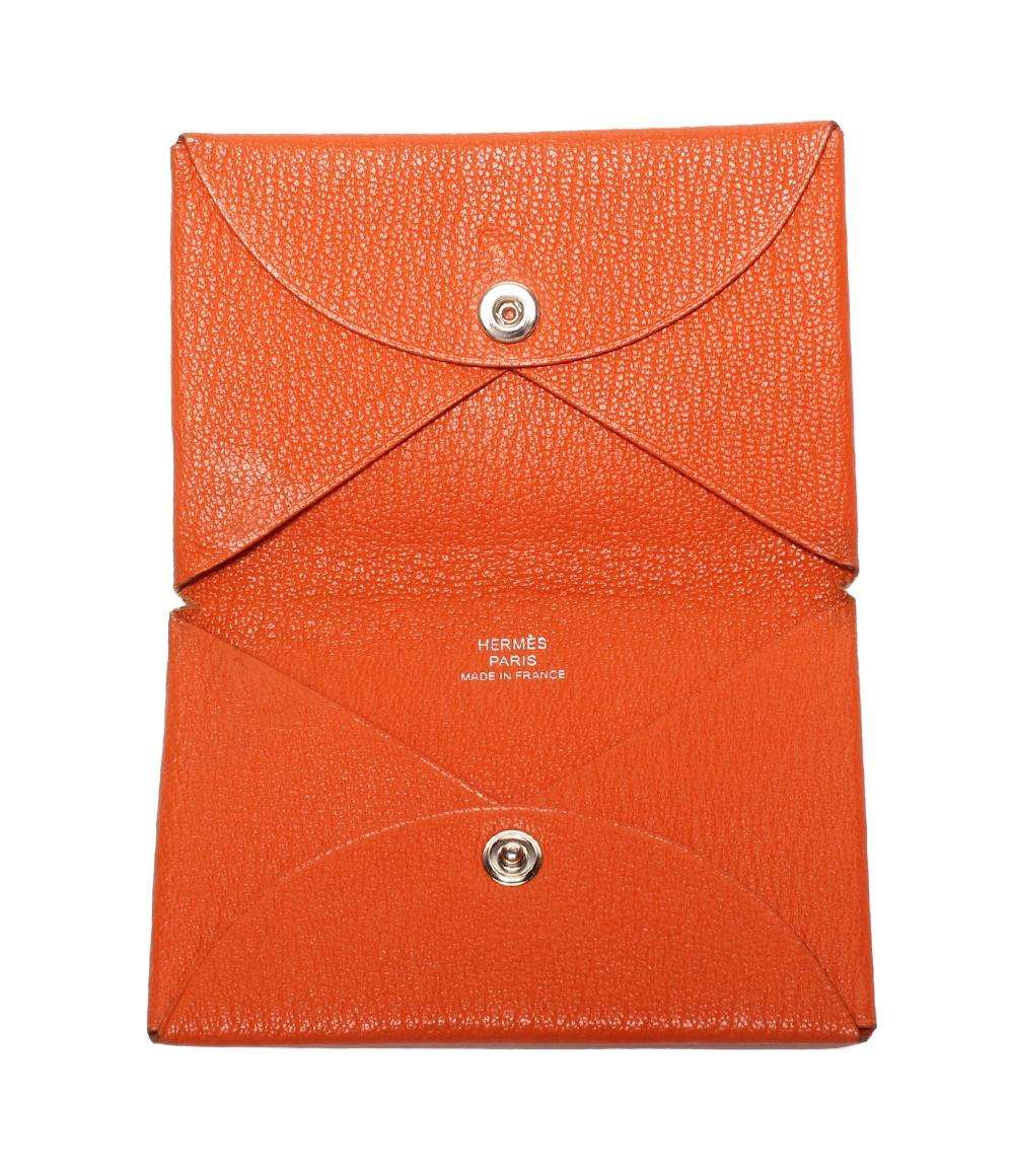 HERMES カードケース X刻印 シルバー金具 カルヴィ レディース メンズ エルメス