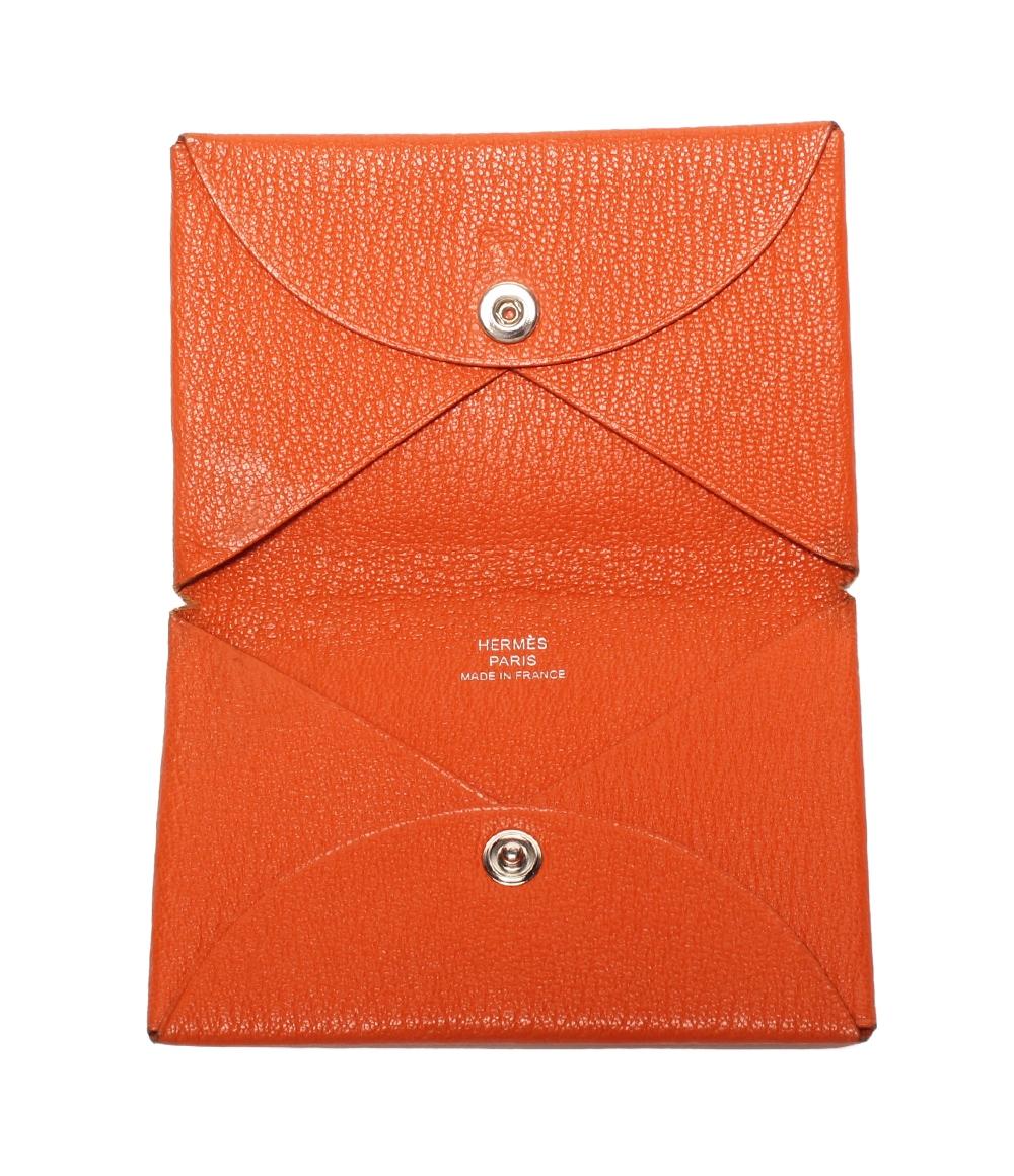 HERMES カードケース X刻印 シルバー金具 カルヴィ レディース メンズ エルメス
