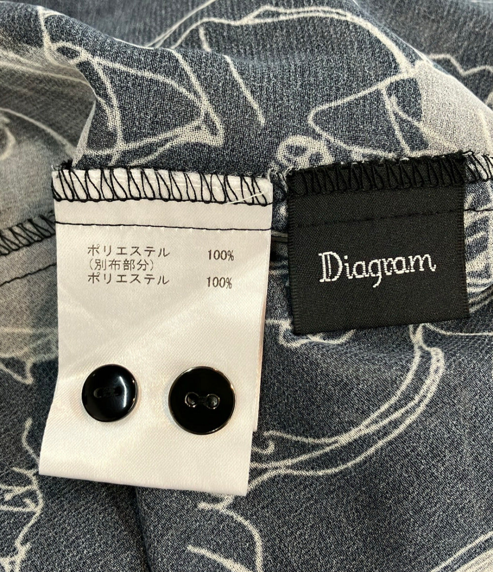 Diagram GRACE CONTINENTAL 長袖 ロゴフラワープリントワンピース レディース SIZE 36 ダイアグラム グレースコンチネンタル