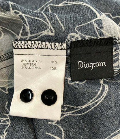 Diagram GRACE CONTINENTAL 長袖 ロゴフラワープリントワンピース レディース SIZE 36 ダイアグラム グレースコンチネンタル