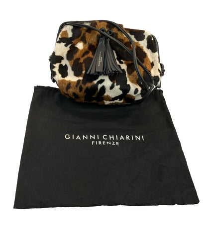 美品 GIANNI CHIARINI ショルダーバッグ 斜め掛け レオパード柄 レディース ジャンニキアリーニ