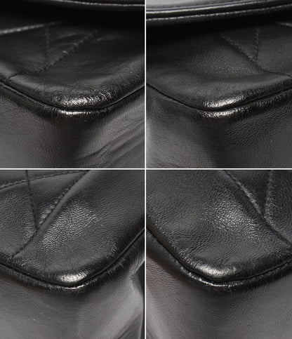CHANEL チェーンショルダーバッグ ゴールド金具 シングルフラップ シングルチェーン マトラッセ ラムスキン 2番台 ダイアナ25 A01165 レディース