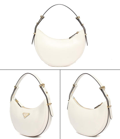 美品 PRADA 2WAYハンドバッグ ショルダーバッグ 肩掛け アーケ スモール レザー ショルダーバッグ 1BC194 レディース プラダ