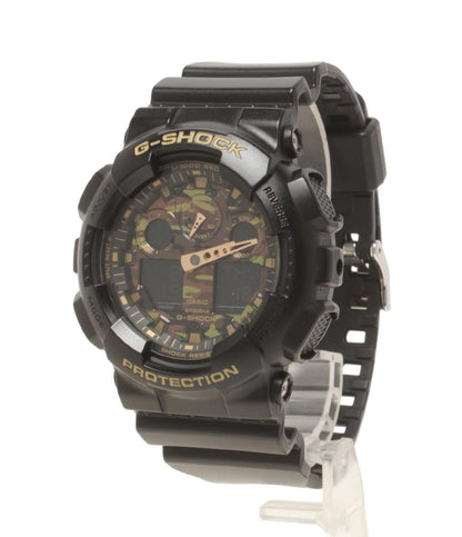 美品 CASIO 腕時計 G-SHOCK クオーツ ブラック GA-100CF メンズ カシオ