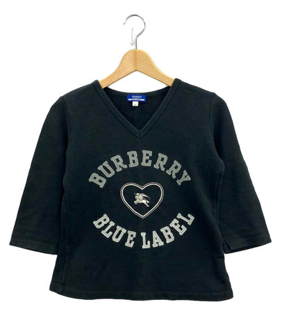 バーバリーブルーレーベル 長袖ロゴTシャツ FA585-122-09 レディース SIZE 38 (S) BURBERRY BLUE LABEL