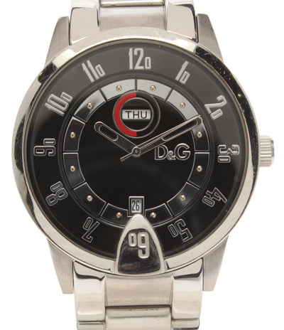 ディーアンドジー 腕時計 クオーツ ブラック DW0624 メンズ D&G