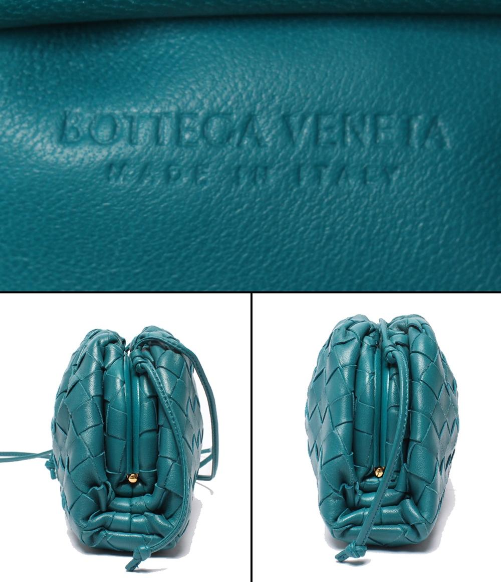 美品 BOTTEGA VENETA ショルダーバッグ がま口 ザ ポーチ イントレチャート レディース ボッテガ・ヴェネタ