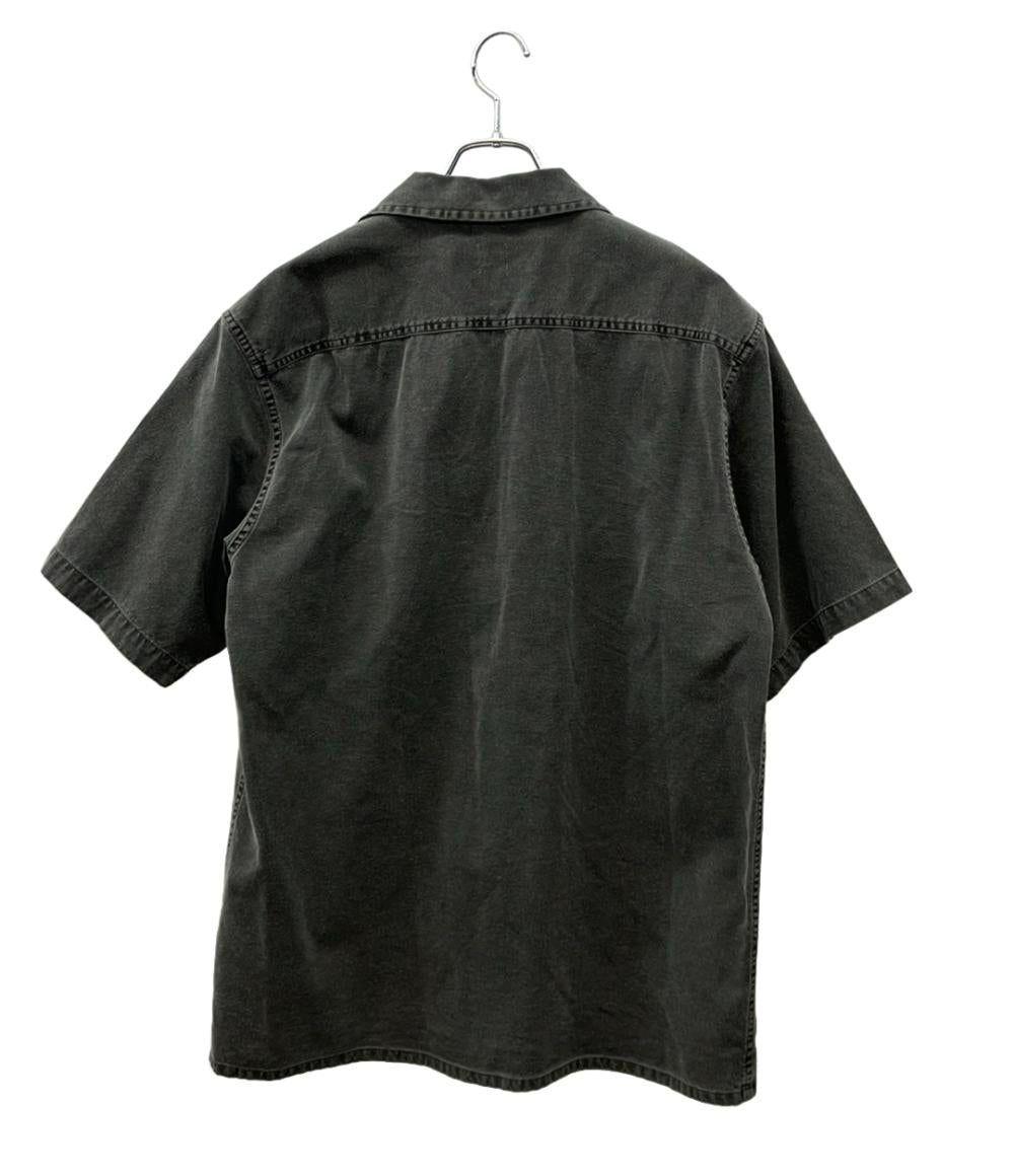 Ron Herman 半袖シャツ オープンカラー ピグメントダイ ユーズド加工 ダブルポケット 3520700145 メンズ SIZE M ロンハーマン