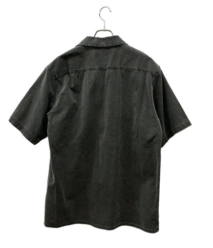 Ron Herman 半袖シャツ オープンカラー ピグメントダイ ユーズド加工 ダブルポケット 3520700145 メンズ SIZE M ロンハーマン