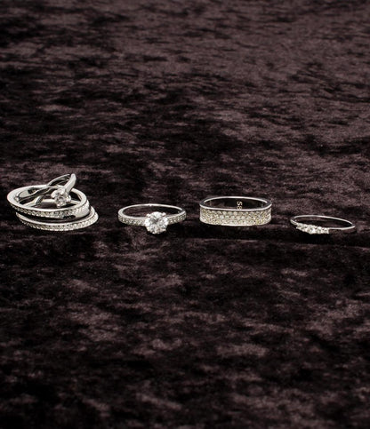 SWAROVSKI リング 指輪 4点セット レディース SIZE 13号 14号 16号 スワロフスキー