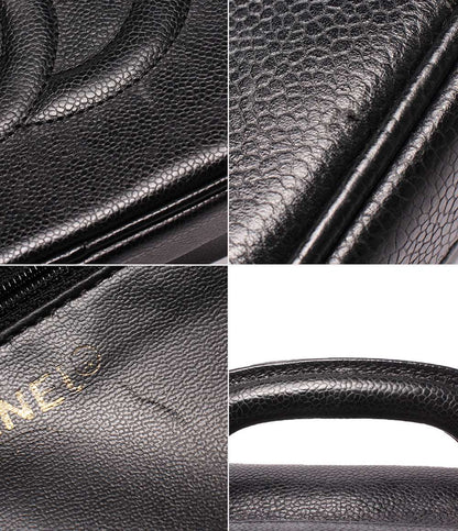 CHANEL 2way バニティバッグ ショルダーバッグ 斜め掛け ココマーク キャビアスキン ゴールド金具 5番台 レディース シャネル