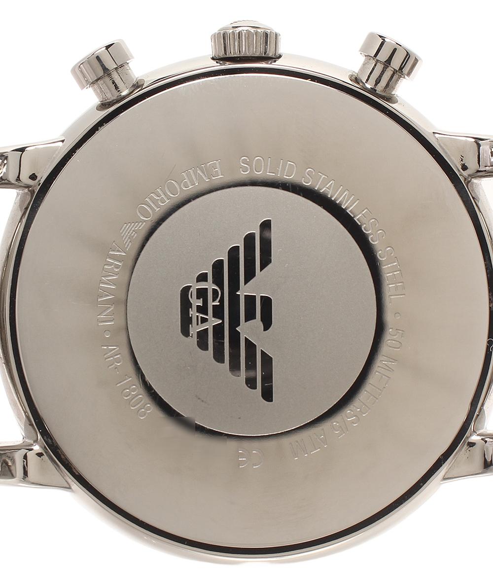 Emporio Armani 腕時計 クオーツ ブラック AR-1808 メンズ エンポリオ・アルマーニ