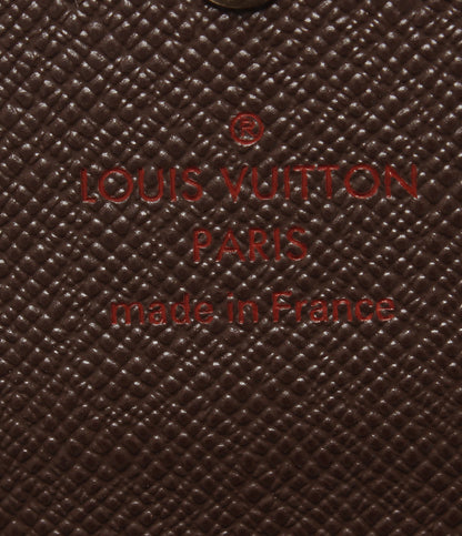 美品 LOUIS VUITTON 二つ折り財布 ｗホック ポルトフォイユ エリーズ ダミエ エヌベ N61654 レディース メンズ ルイ・ヴィトン