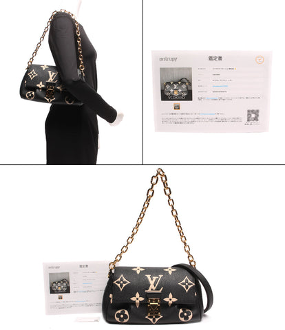 ルイヴィトン  2wayレザーショルダーバッグ フェイボリット NM モノグラムアンプラント ブラック ベージュ   M45859 レディース   Louis Vuitton