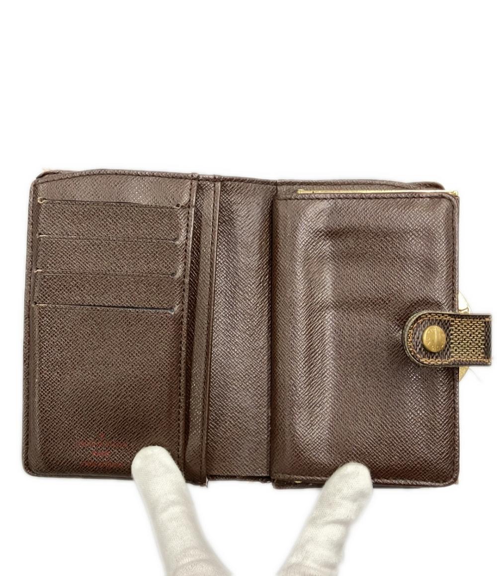 LOUIS VUITTON 二つ折り財布 ポルトモネ ビエ ヴィエノワ ダミエ エベヌ N61663 レディース ルイ・ヴィトン