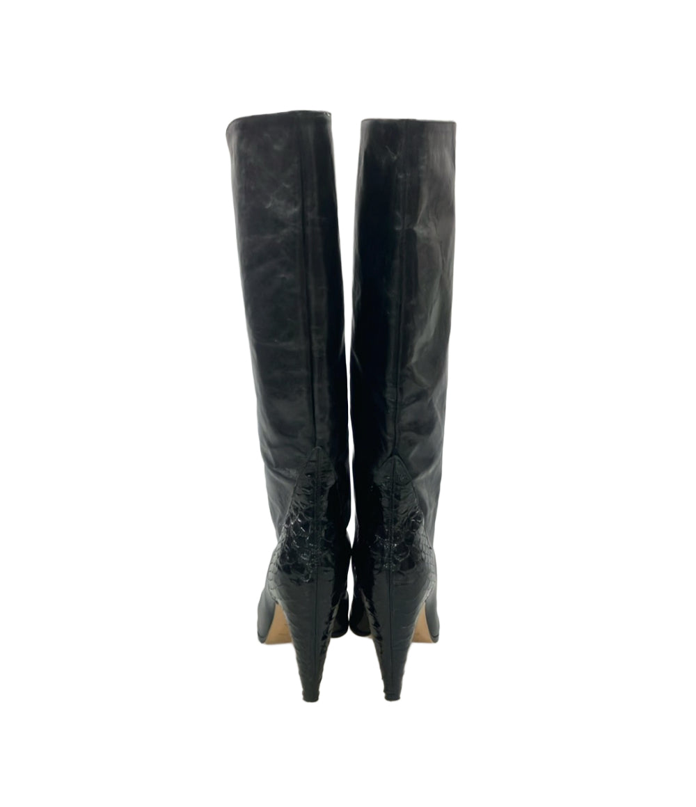 GIVENCHY ロングブーツ パイソン型押し レディース SIZE 40 (XL) ジバンシィ