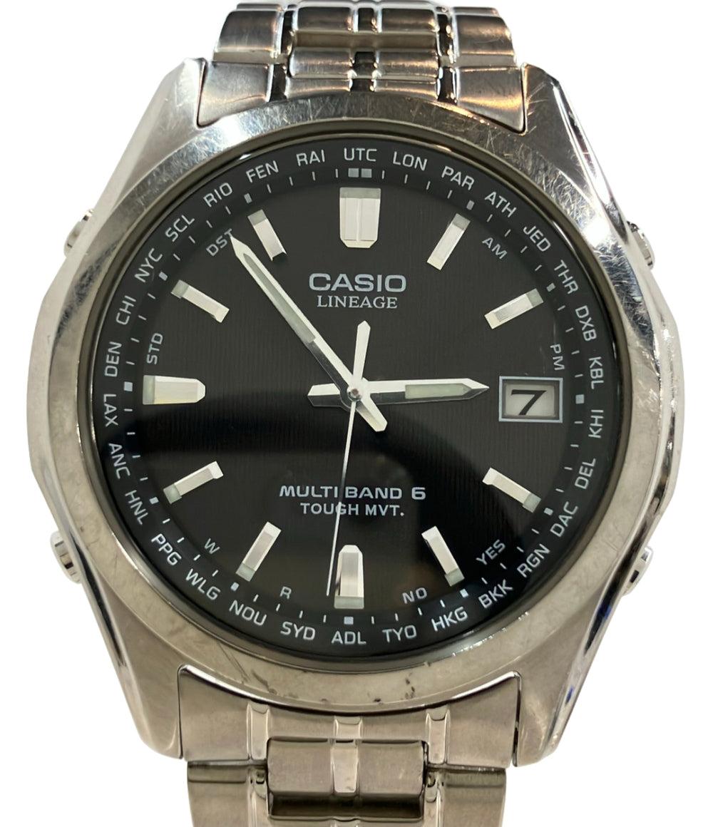 CASIO 腕時計 リニエージ ソーラー ブラック LIW-T100T メンズ カシオ