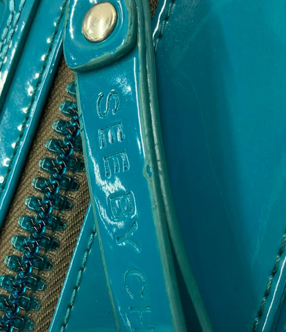 SEE BY CHLOE トートバッグ ショルダーバッグ 肩掛け エナメル ターコイズ レディース シーバイクロエ