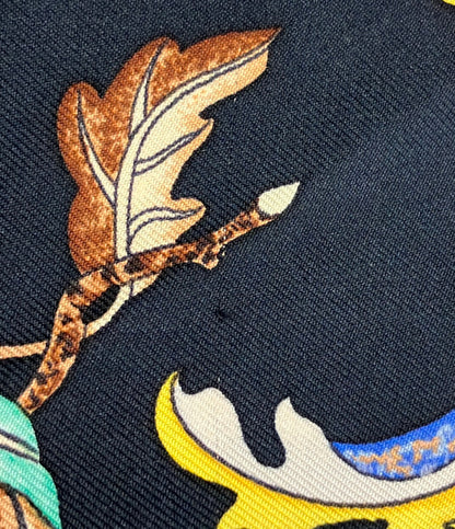 HERMES スカーフ カレ90 シルク100% 東洋の石と西洋の石細工 レディース エルメス