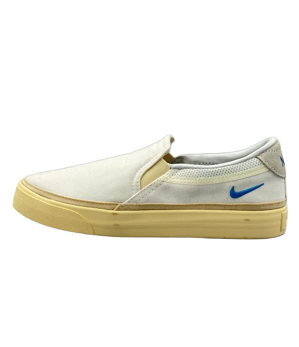 ナイキ ローカットスニーカー スリッポン COURT LEGACY SLP FJ5442-133 レディース SIZE 24.5 (L) NIKE