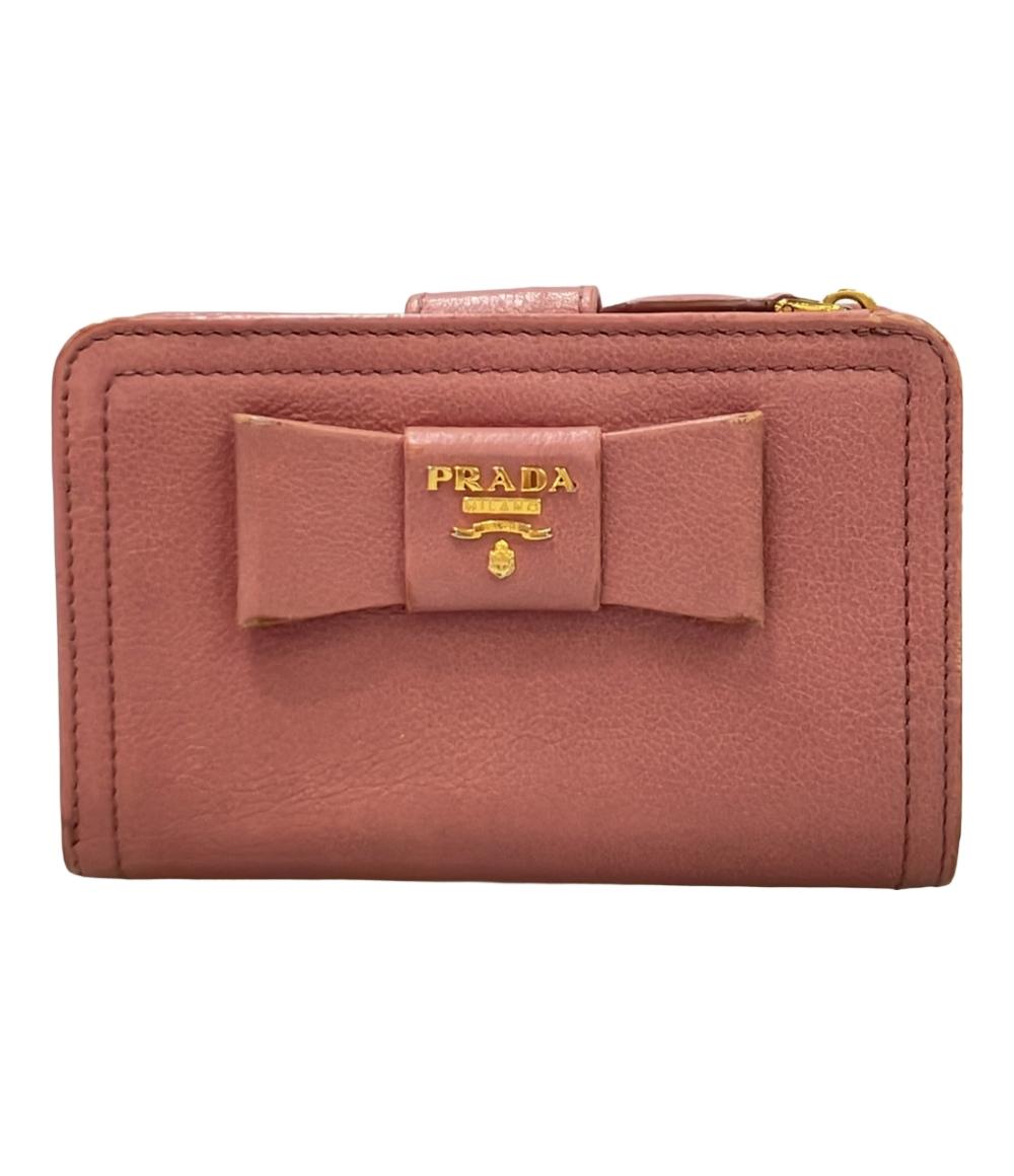 PRADA 二つ折り財布 リボン レディース プラダ