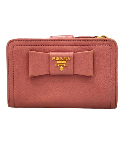 PRADA 二つ折り財布 リボン レディース プラダ