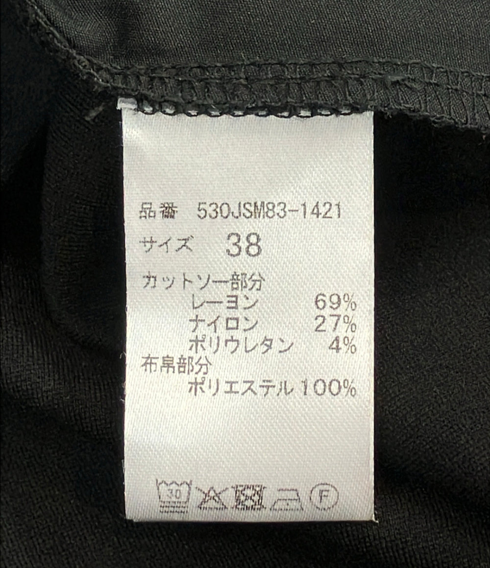 HeRIN.CYE 半袖 ドッキングスクイーズドレス ワンピース レディース SIZE 38 ヘリンドットサイ