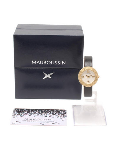 美品 MAUBUSSIN 腕時計 ルールドゥプルミエジュール クオーツ 9233103 レディース モーブッサン