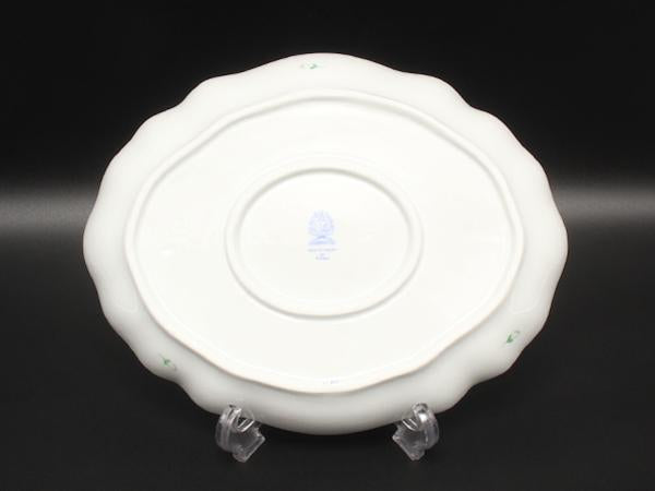 【新品未使用】ヘレンドオーバルディッシュ26㎝ HEREND オーバルディッシュ 皿 26cm アポニーグリーン ヘレンド