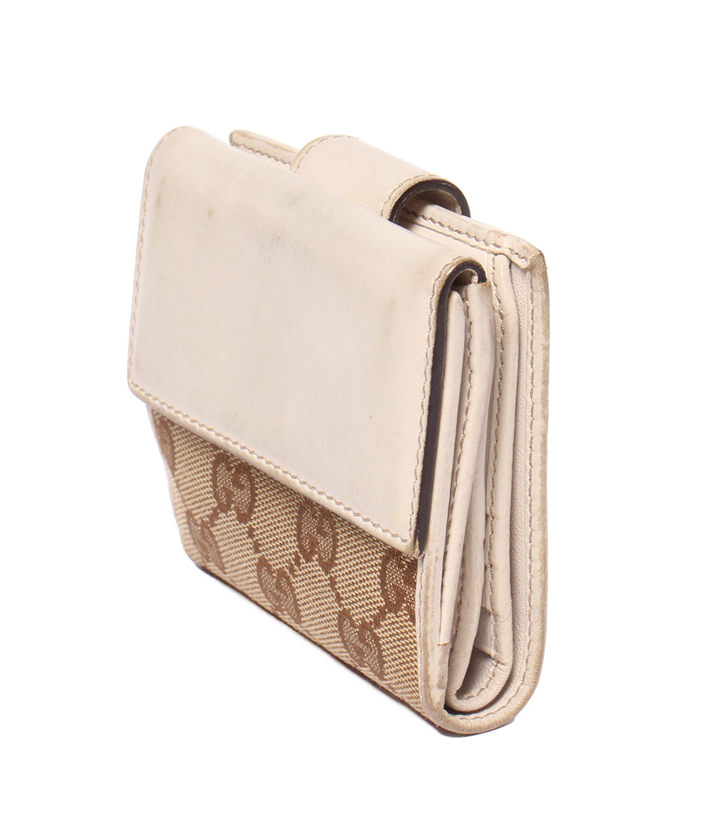 折り財布 GUCCI グッチ GGキャンバス Wホック 二つ折り財布