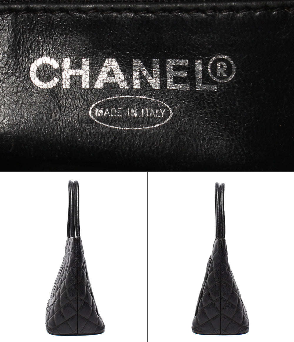 CHANEL トートバッグ ハンドバッグ シルバー金具 6番台 マトラッセ キャビアスキン 復刻 ココマーク A01804 レディース シャネル