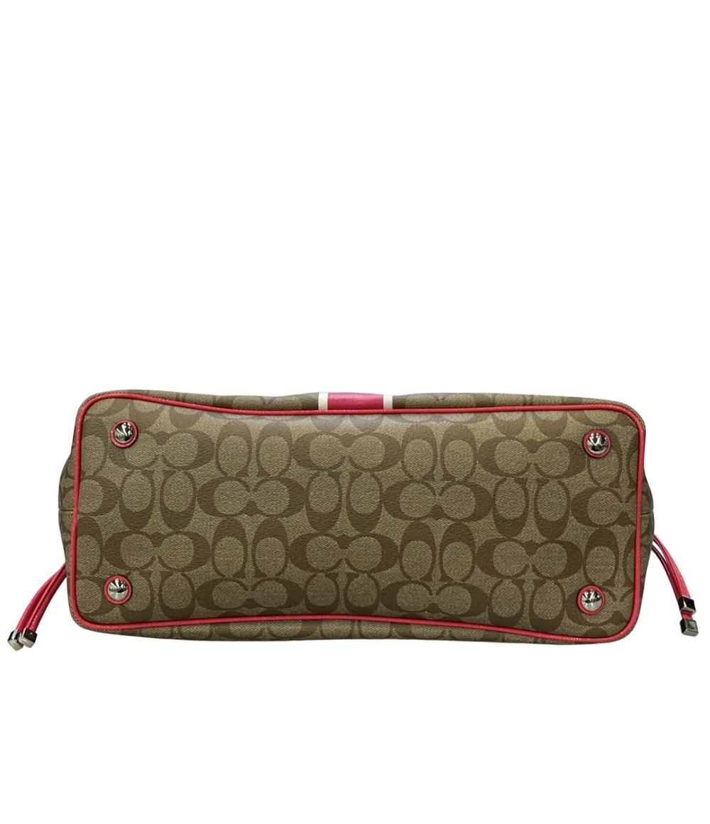 美品✨コーチ ボディバッグ　シグネチャー　型押し　レザー　オレンジ系 中古・古着通販】COACH (コーチ) ショルダーバッグCOACHオレンジ