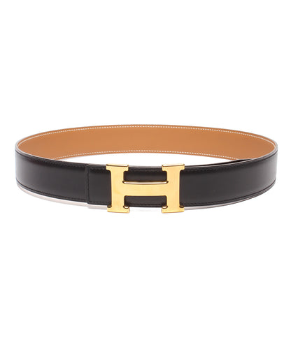 HERMES ベルト □B刻印 ゴールド金具 Hバックル リバーシブル コンスタンス レディース エルメス