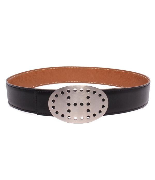 HERMES ベルト リバーシブルベルト65 エブリンバックル シルバー金具
