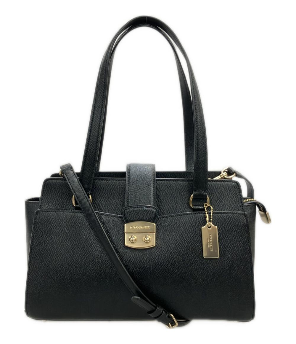 美品 COACH ハンドバッグ ショルダーバッグ 2WAY 斜め掛け クロスグレーンレザー F37832 レディース コーチ