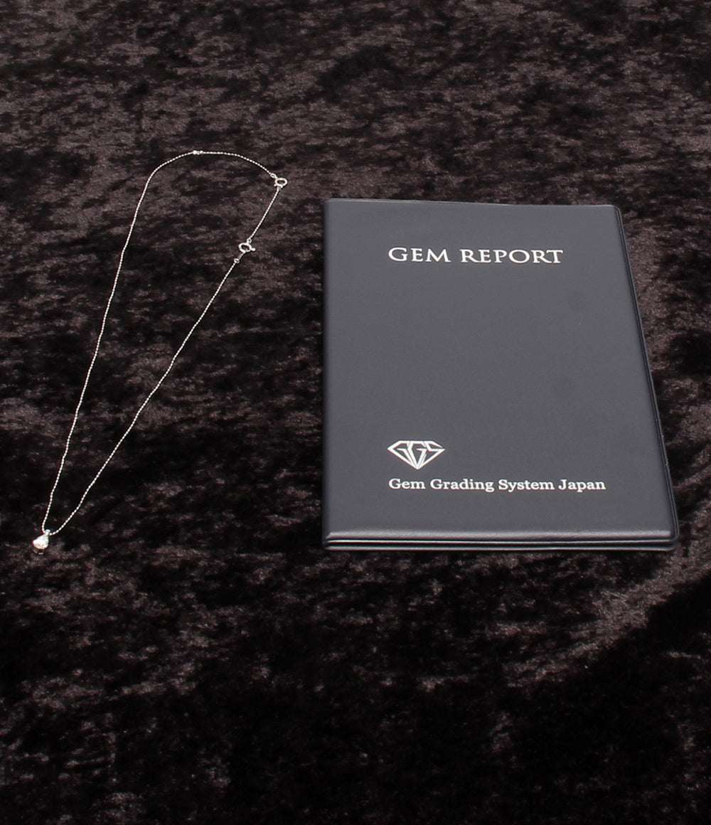 美品 ネックレス Pt900 Pt850 ダイヤ 0.37ct レディース
