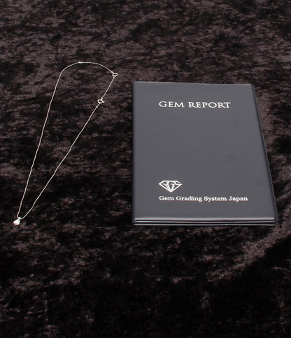 美品 ネックレス Pt900 Pt850 ダイヤ 0.37ct レディース