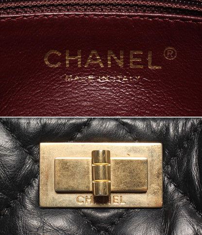 CHANEL チェーンショルダーバッグ 肩掛け ゴールド金具 カーフスキン マトラッセ レディース シャネル