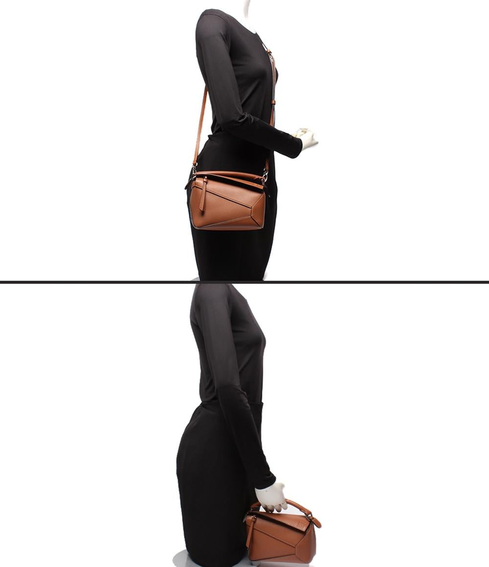 美品 ロエベ 2way ハンドバッグ ショルダーバッグ 斜め掛け パズルバッグ ミニ レディース LOEWE