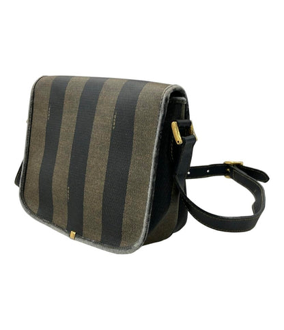 訳あり FENDI ショルダーバッグ ストライプ柄 レディース フェンディ