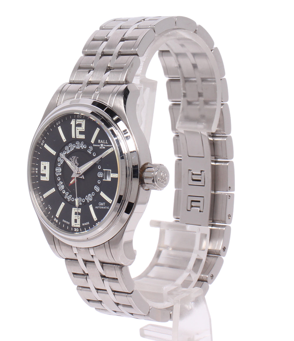 BALLWATCH 腕時計 ボイジャー GMT トレインマスター 自動巻き ブラック GM1050D-S1AJ-BK メンズ ボールウォッチ