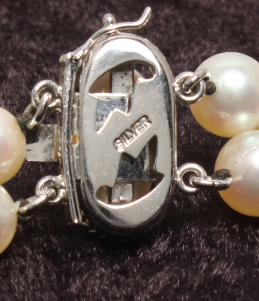 2連ブレスレット SV パール 6.0-6.5mm レディース