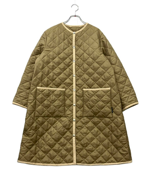 Traditional Weatherwear nano universe コート キルティング  ノーカラー シルバーボタン Aライン ARKLEY LONG2 L222APQC00246AA レディース