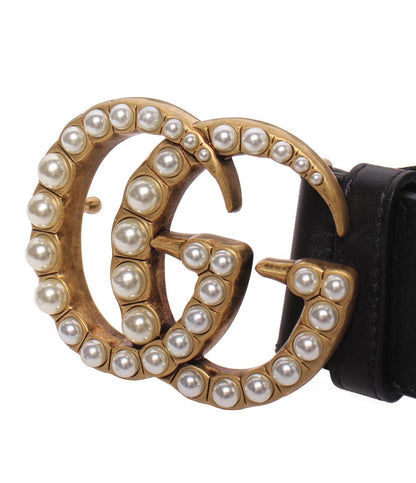 GUCCI ベルト ダブルＧワイドベルト パール 453260 メンズ グッチ