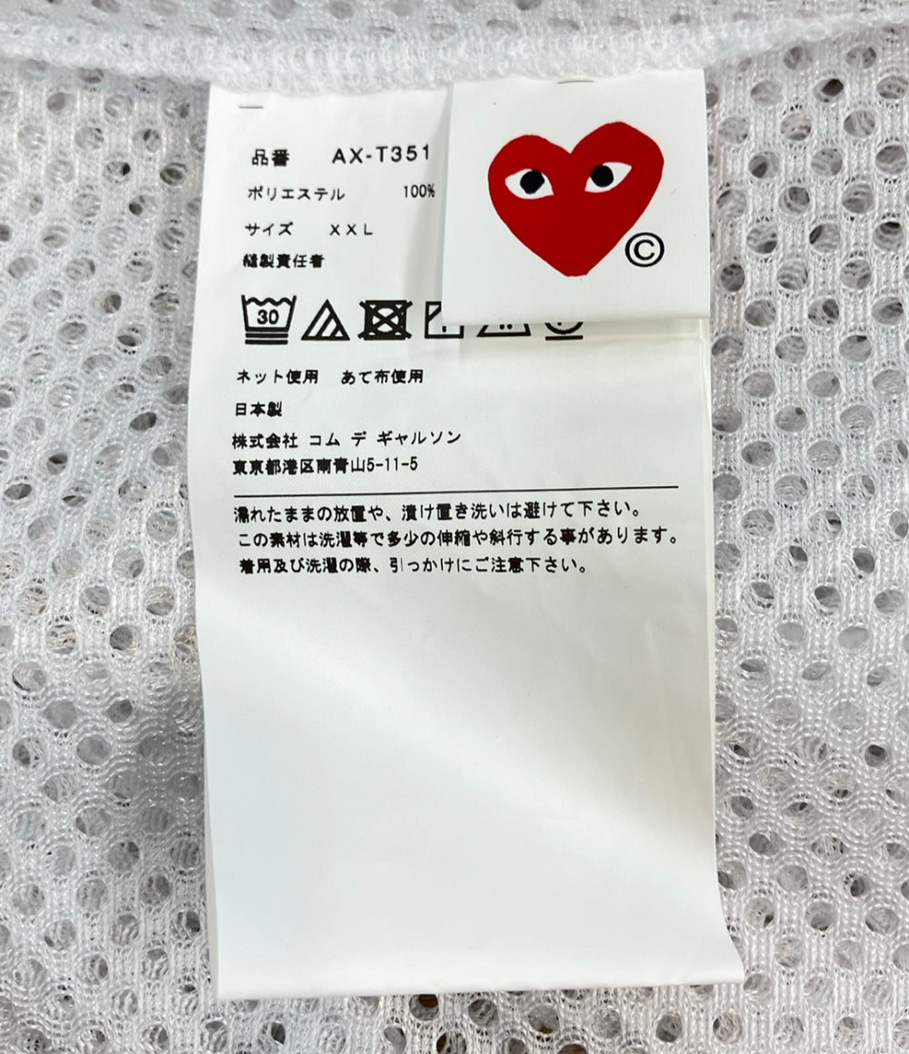 美品 PLAY COMME des GARCONS 半袖Tシャツ メッシュ メンズ SIZE XXL プレイコムデギャルソン
