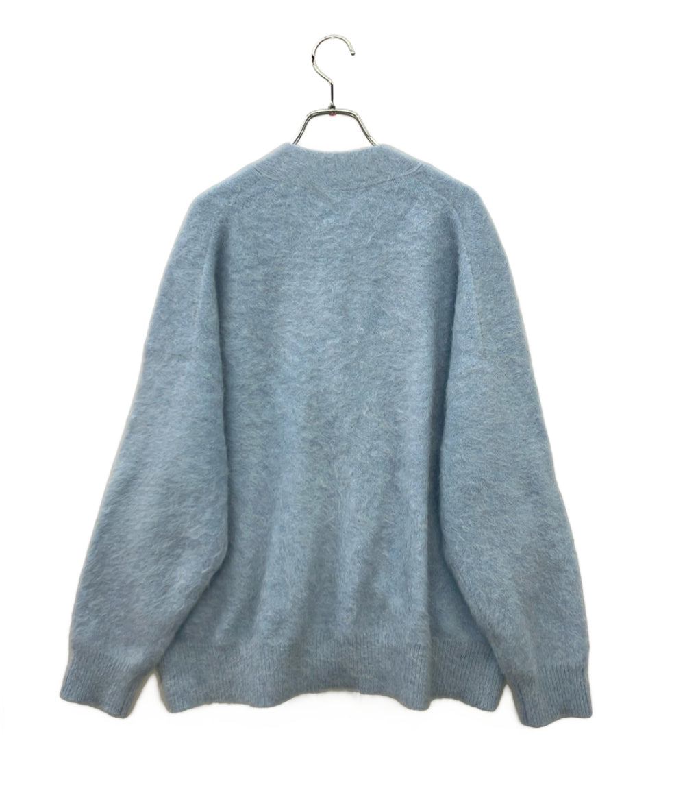美品 1er Arrondissement FOXアルパカ混Vネックカーディガン B1044AKD420 レディース プルミエ アロンディスモン