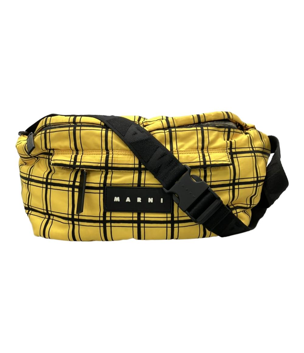マルニ　MARNI バッグ イエロー チェック キルティング ショルダーバッグ MARNI ショルダーバッグ 斜め掛け チェック レディース メンズ マルニ