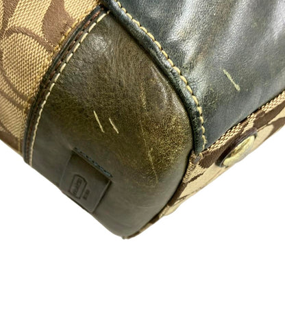 COACH トートバッグ ハンドバッグ ハンプトンズ キャリーオール シグネチャー 11063 レディース コーチ