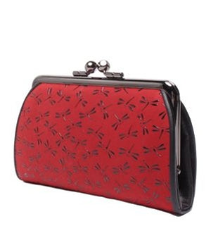 美品 INDEN-YA 美品 インデンヤ がま口財布 トンボ柄 レディース INDEN-YA レディース インデンヤ